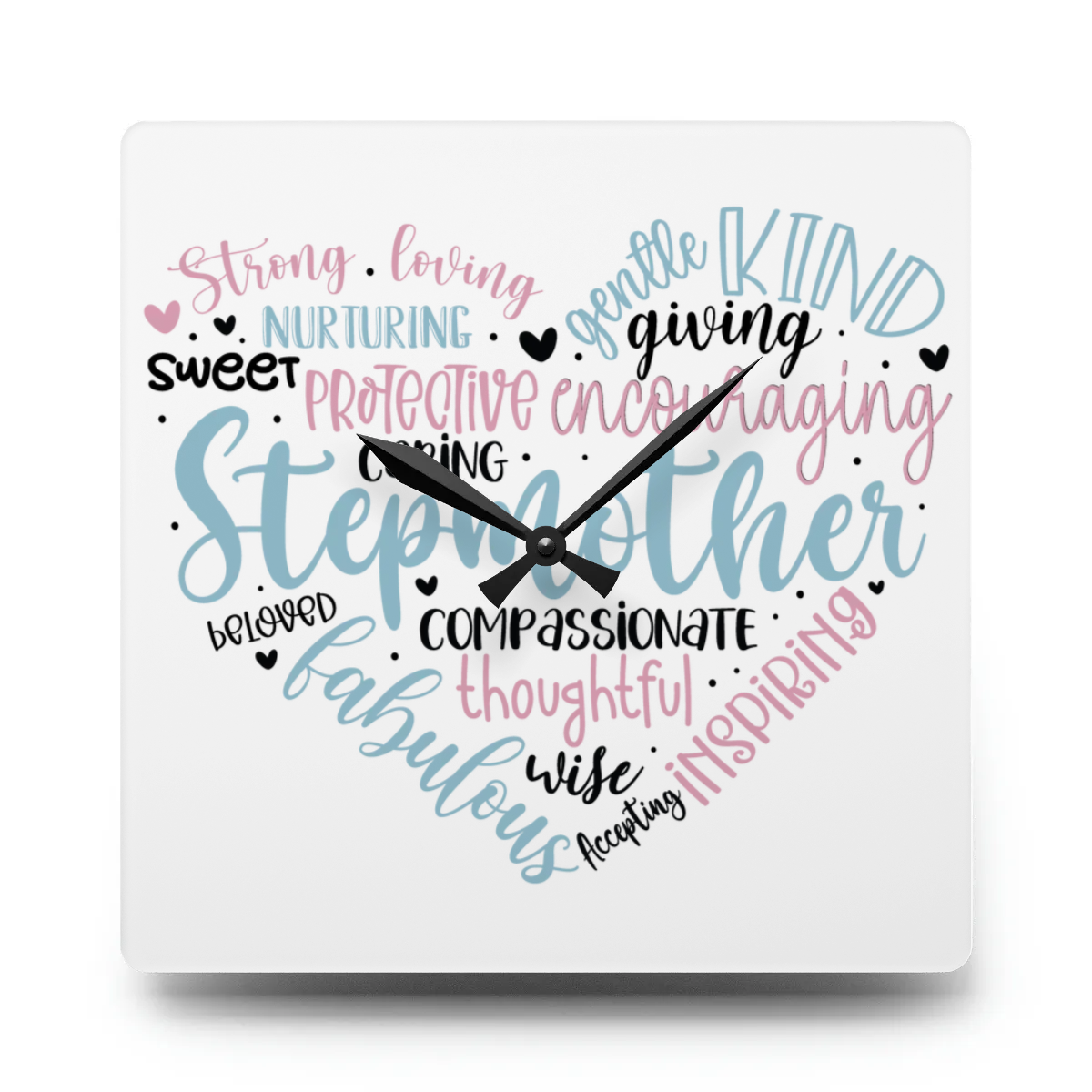 Acrylic Wall Clock - Personalize With Family Messages