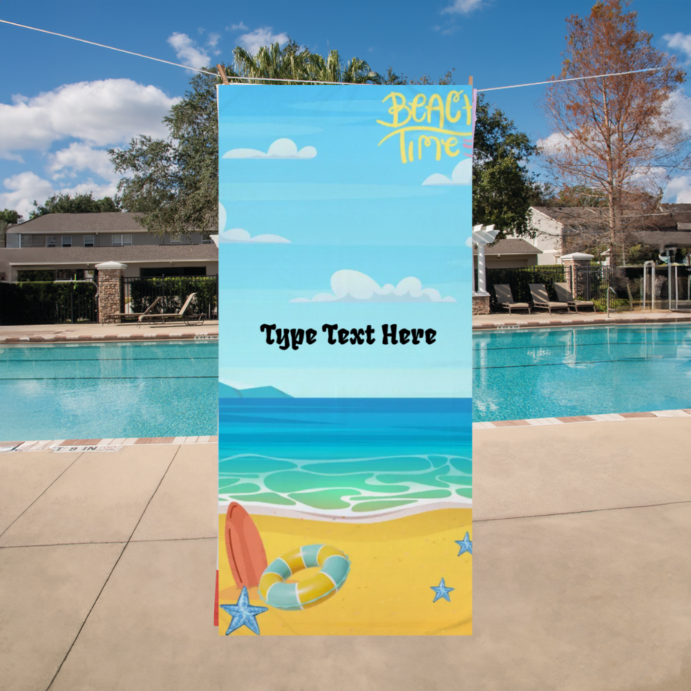 Bath Towel - Personalize With Beach Themes