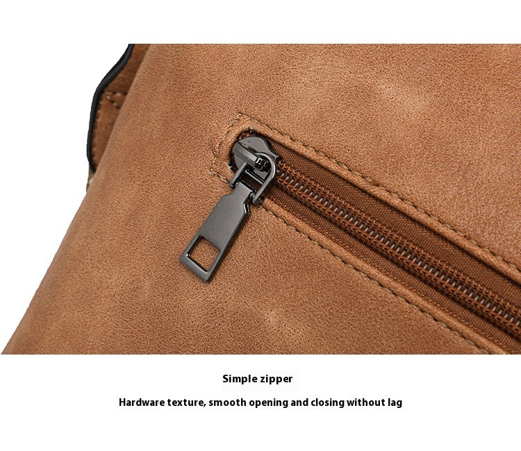 Retro Washed Leather Shoulder Messenger Bag