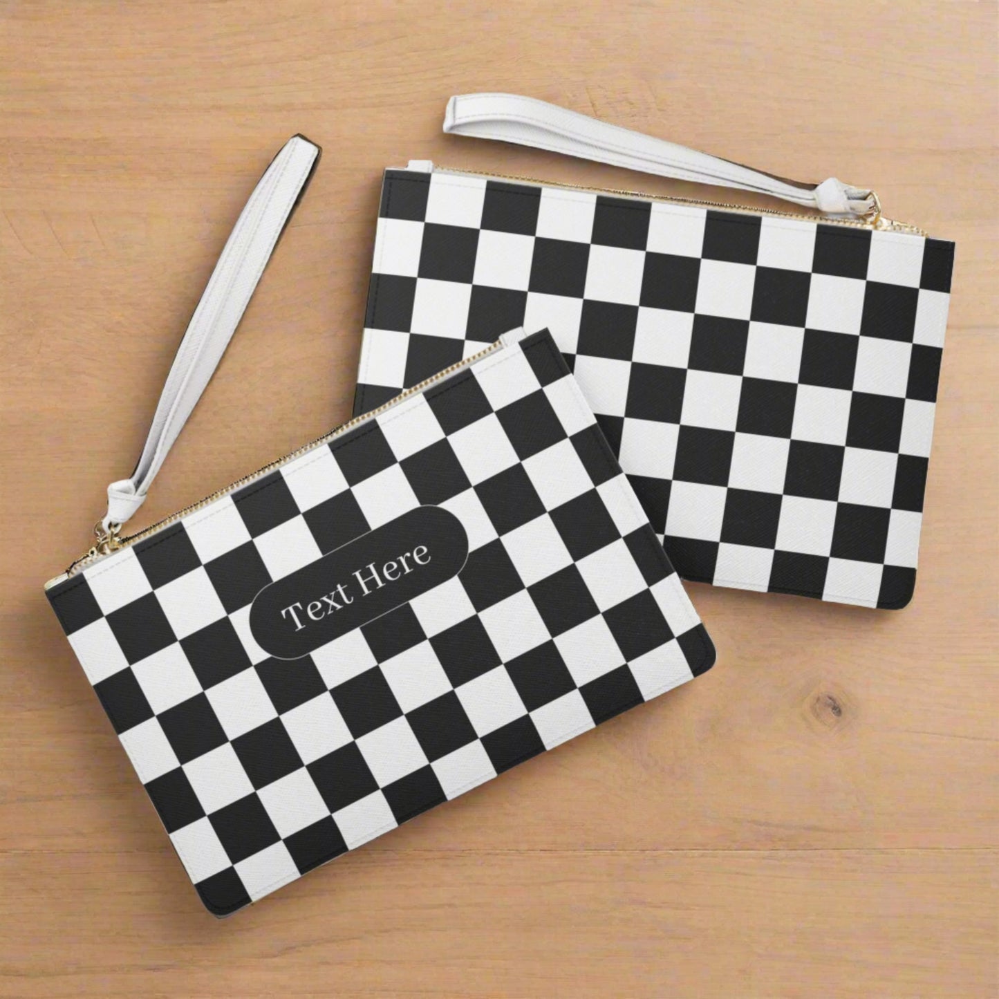 Clutch Bag - Personalize With Checkered Designs