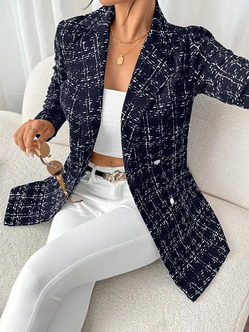 Plaid Slim Fit Elegant Graceful Women's Coat
