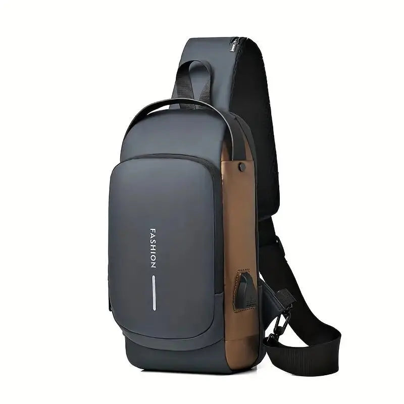 Men's Waterproof Motorcycle Chest Bag, Anti-Theft Shoulder Bag, Durable Oxford Fabric Outdoor Bag-FREE USA SHIPPING