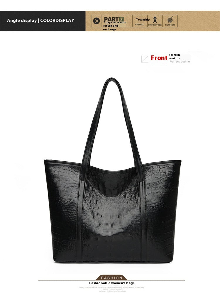 Women's Soft Leather Portable Large Capacity Shoulder Bag