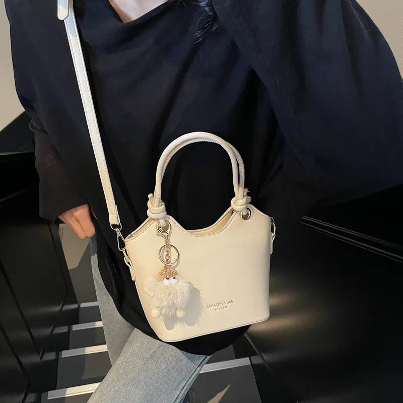 Sweet Style Zipper PU Square Women's Shoulder Crossbody Bag Solid Color Popular Commuting Fashion Small Square Bags