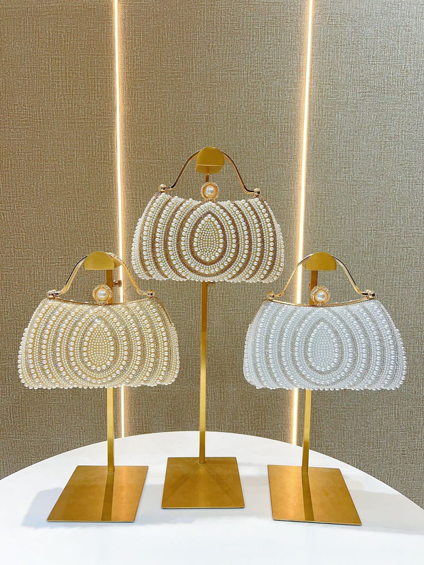 Women's Pearl Diamond Shoulder Handbag