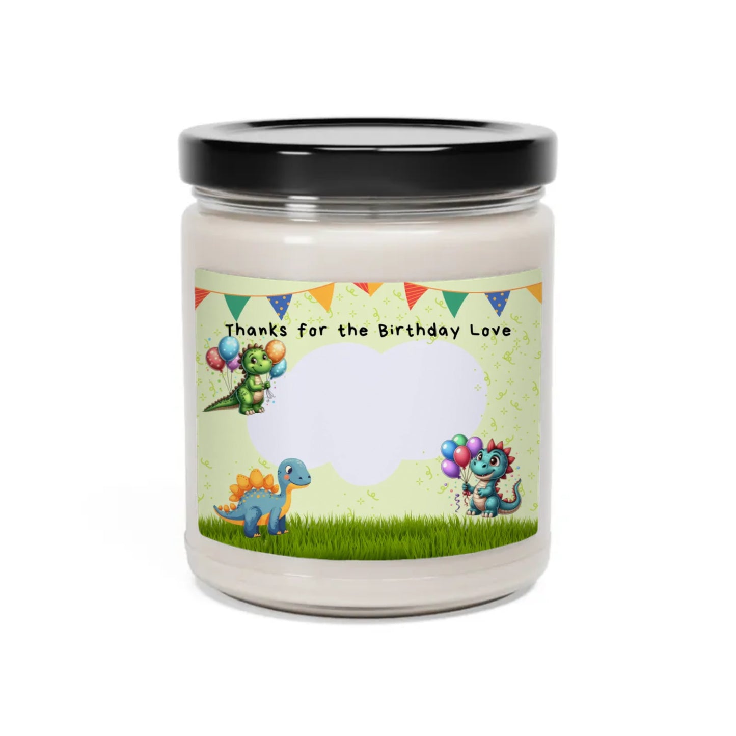 Scented Soy Candle, 9oz -Personalized  dinosaur Gifts For Birthdays