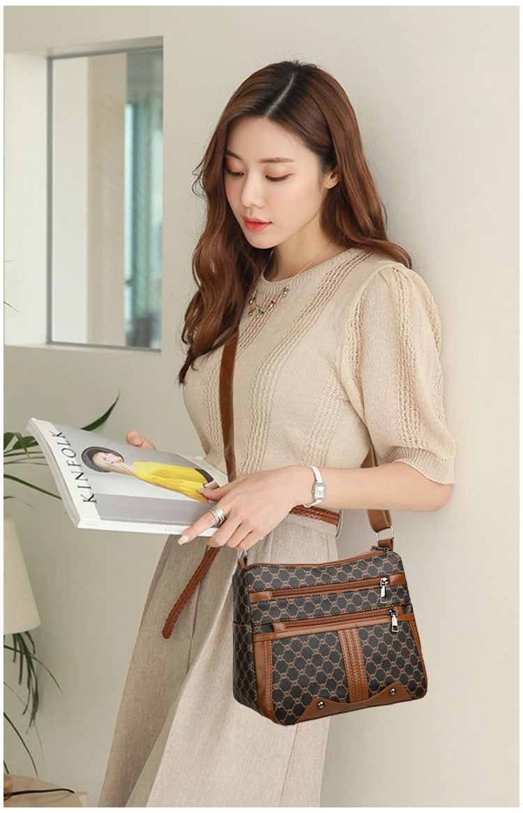 Women's Large-capacity Stitching Pattern Bag