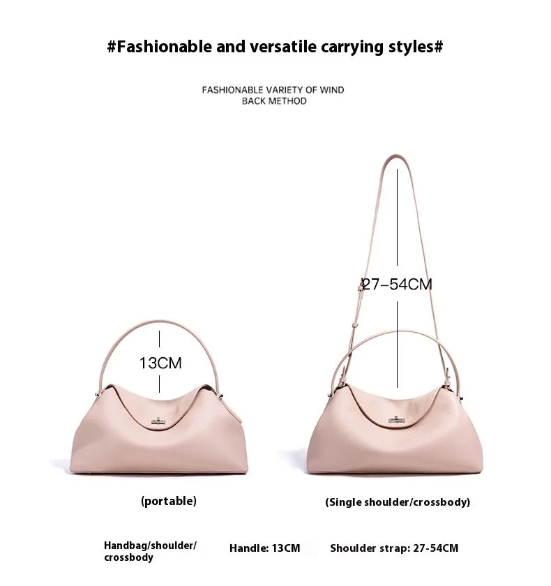 Shoulder Messenger Bag Fashionable All-match Bag Cowhide Leather