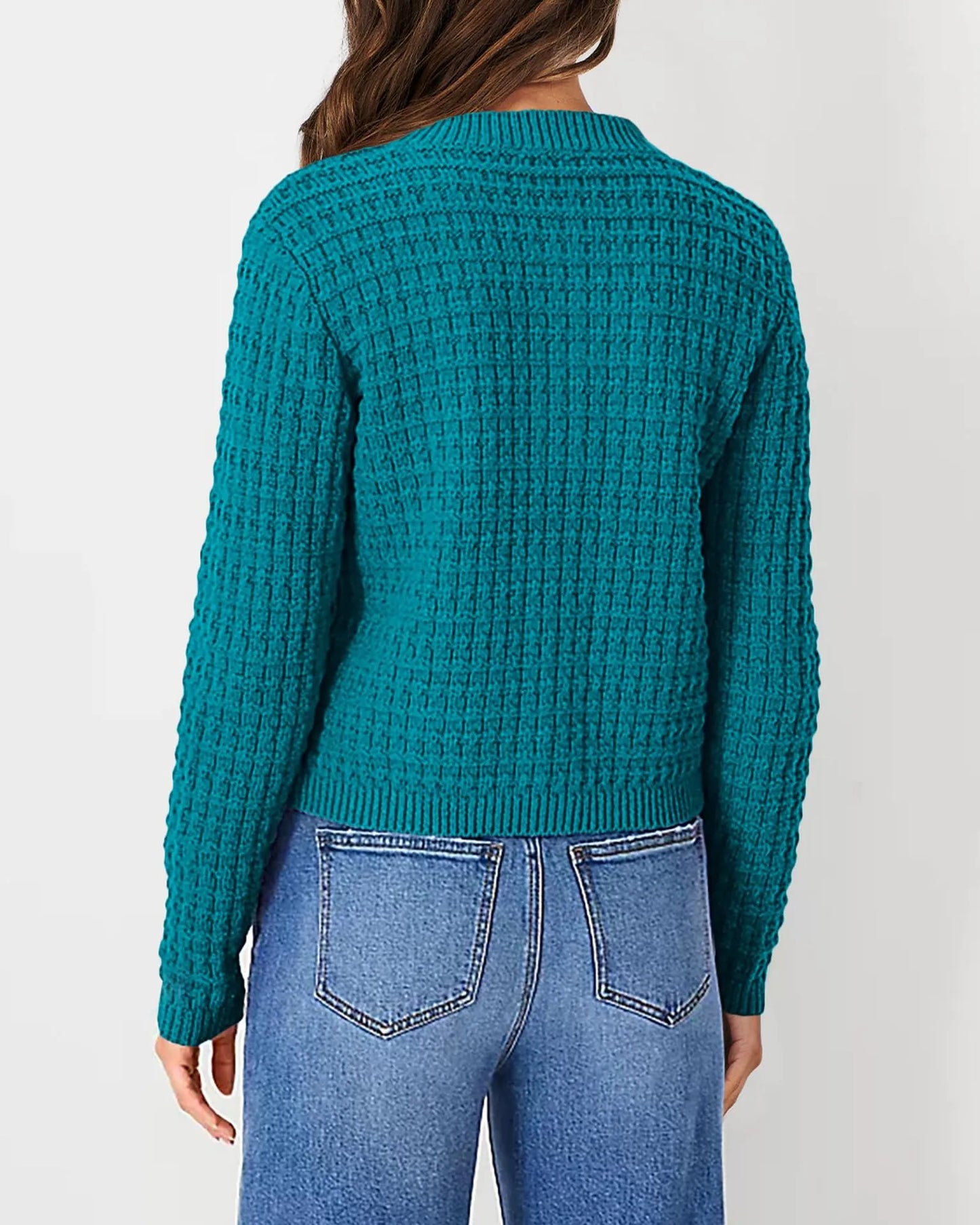 Women's Solid Color Commute Knitted Cardigan Casual Sweater Coat
