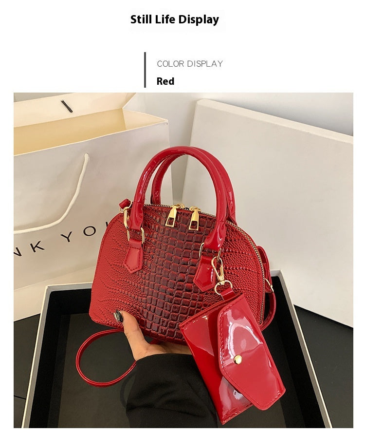 Women's Simple Shoulder Messenger Bag Shell Bag