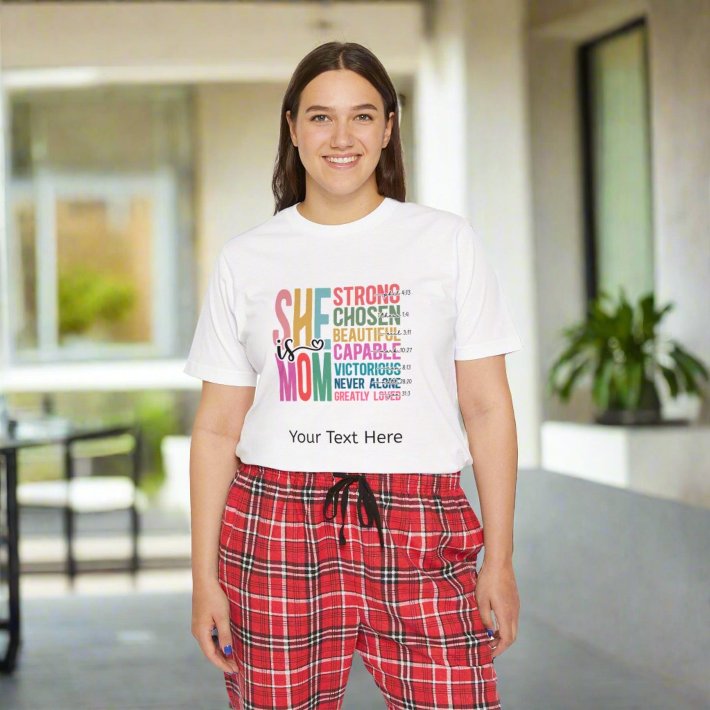 Women's Short Sleeve Pajama Set - Personalize With Mother's Day Messages