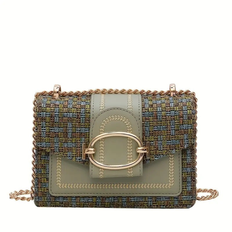 PU Crossbody Chain Small Bag