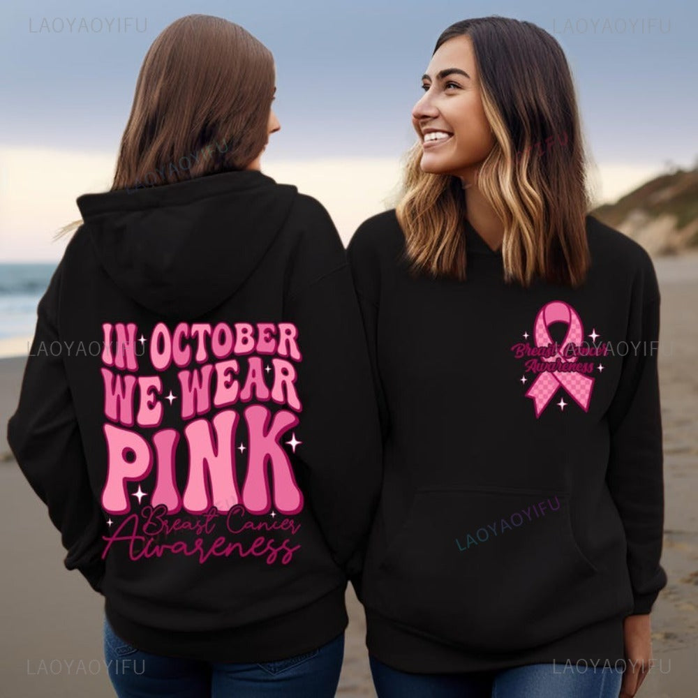In October We Wear Breast Cancer Awareness Sweatshirt