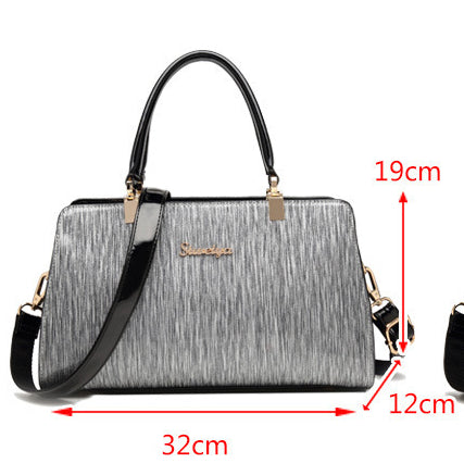 Trendy Mother Atmosphere Middle-aged Messenger Handbag Simple One-shoulder Leather Handbags