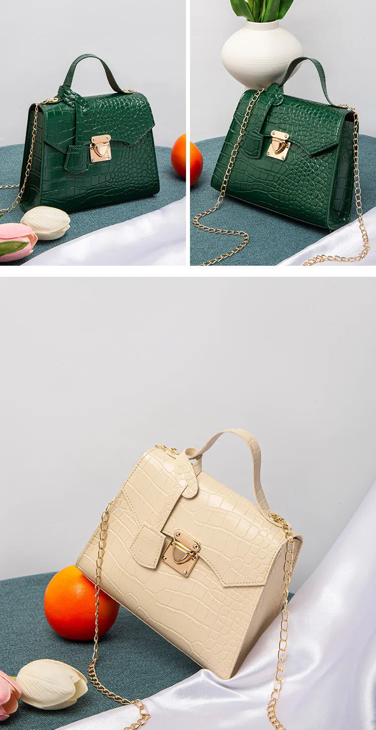 Street Fashion PU Crocodile Pattern Women's Handbag