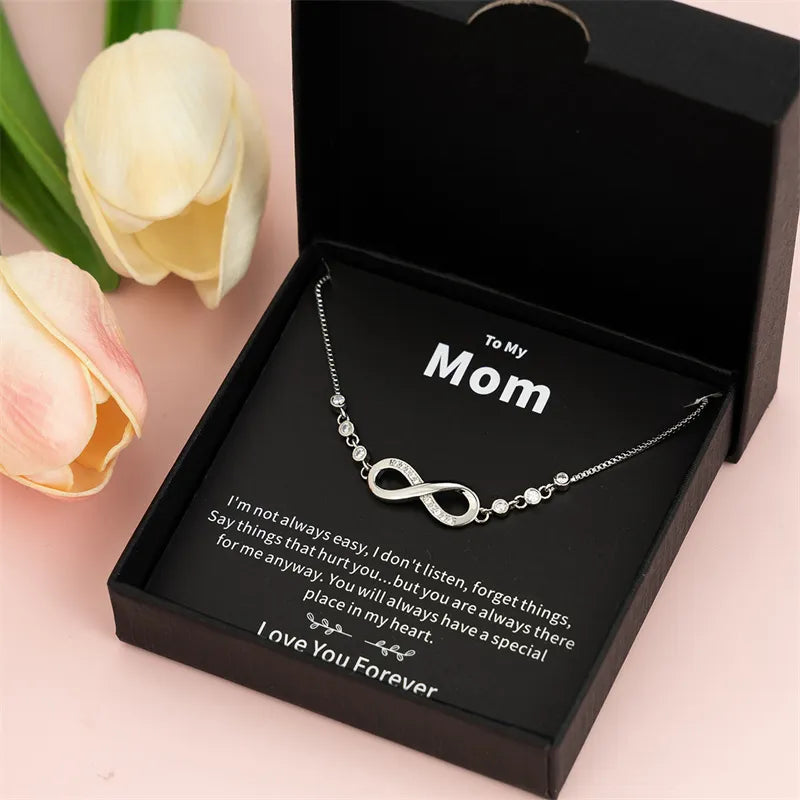 Mother's Day Necklace Gift Box Love Necklace For Women Fine Jewelry Women Accessories Fashion Jewelry