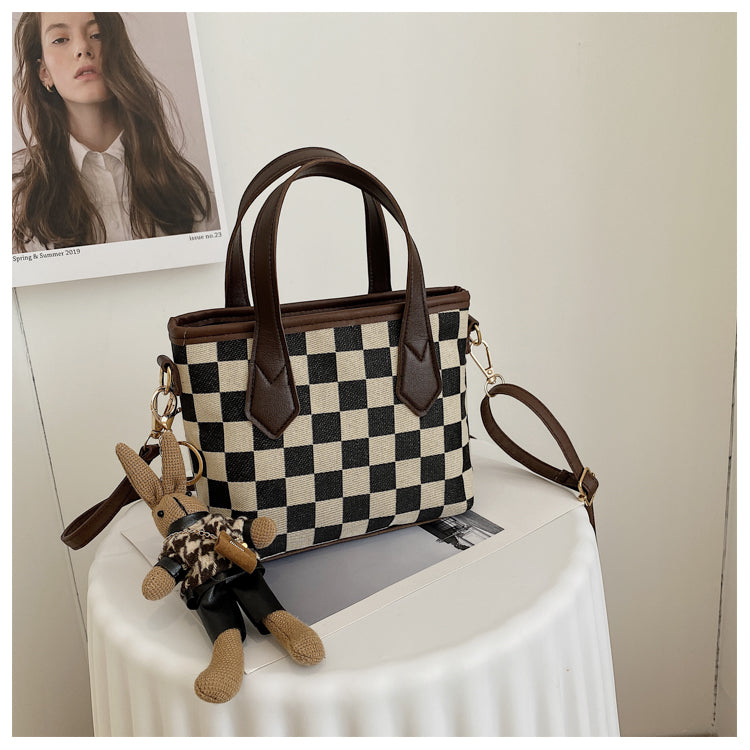 All-match Houndstooth Shoulder Portable Messenger Bag