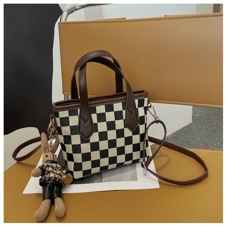 All-match Houndstooth Shoulder Portable Messenger Bag