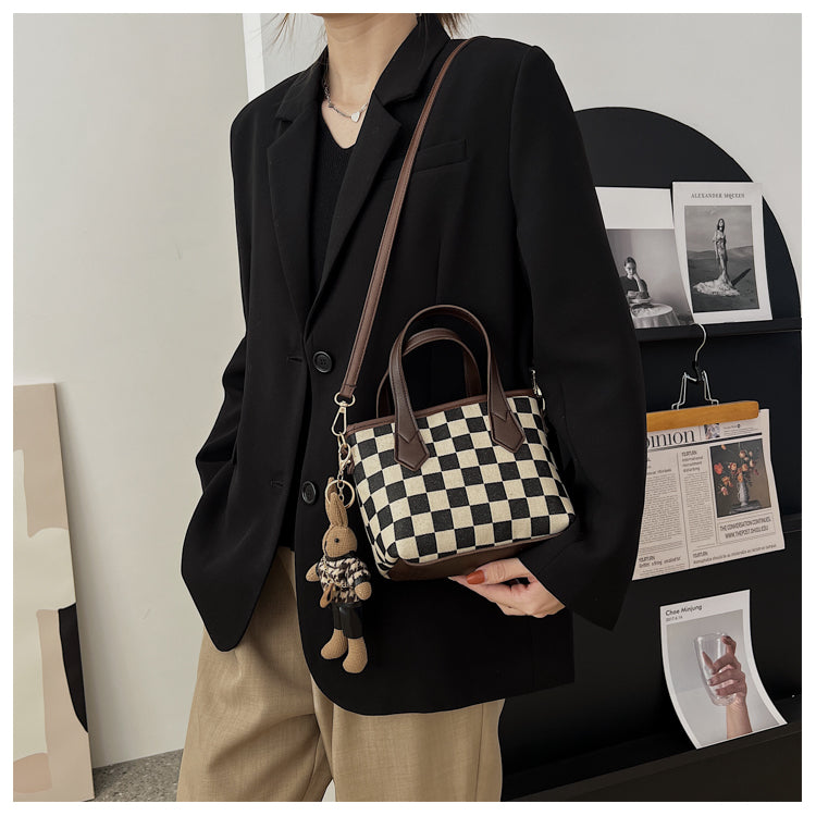 All-match Houndstooth Shoulder Portable Messenger Bag