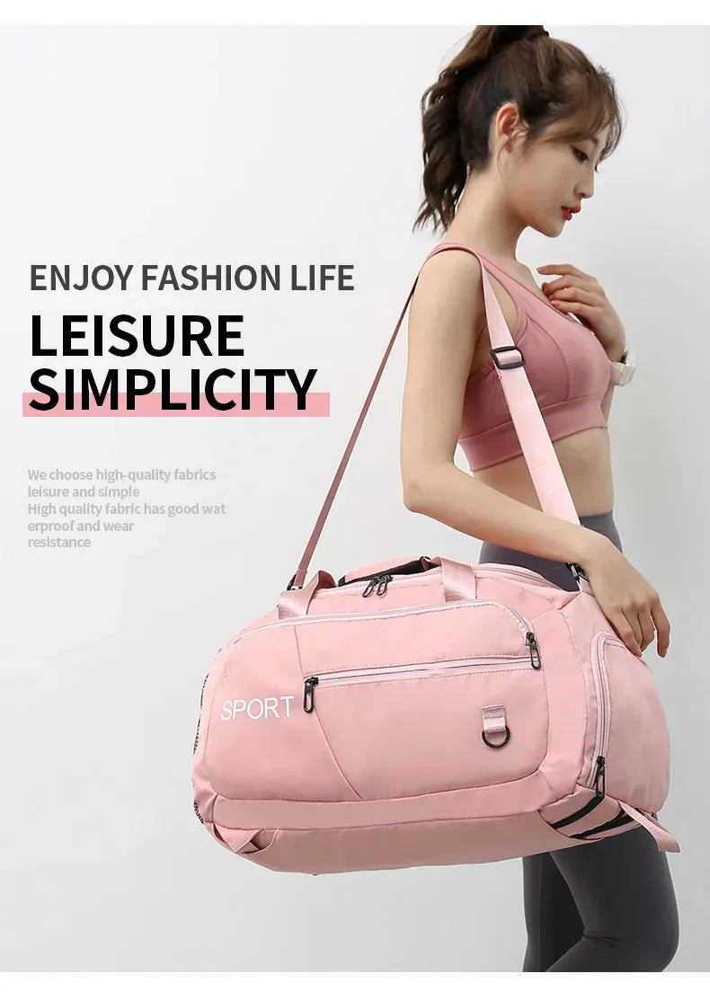 Luggage Bags For Women Handbag Oxford Men's Fitness Gym Shoulder Bag Waterproof Sports Travel Backpack With Shoes Compartment