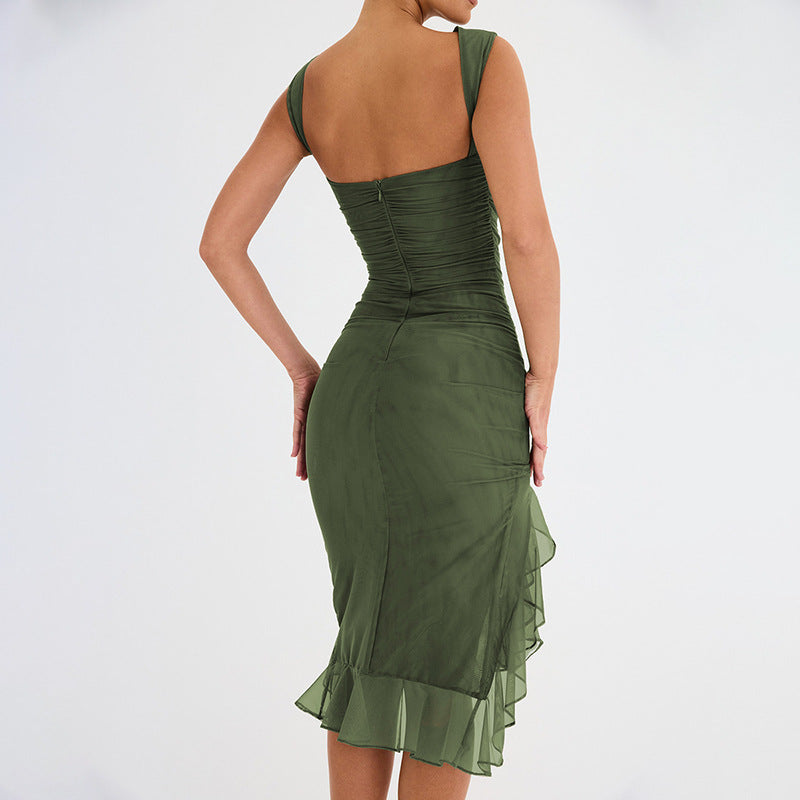 Summer Slim Skinny Sleeveless Dress For Women Fashion Party Club Dresses