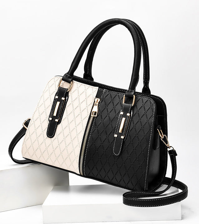 Fashion Color Matching Ladies Handbags European and American Atmosphere Large Capacity