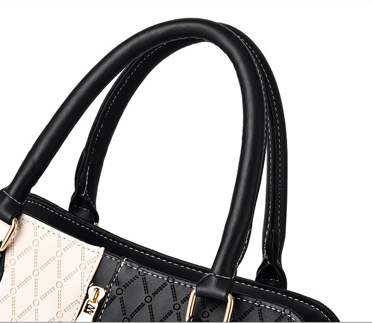 Fashion Color Matching Ladies Handbags European and American Atmosphere Large Capacity