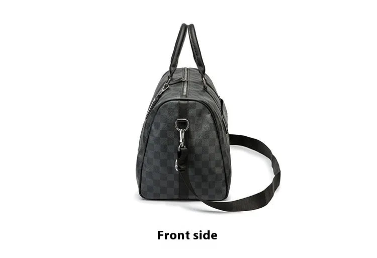 Large Capacity Short Distance Crossbody Bag Korean Plaid Travel Handbag