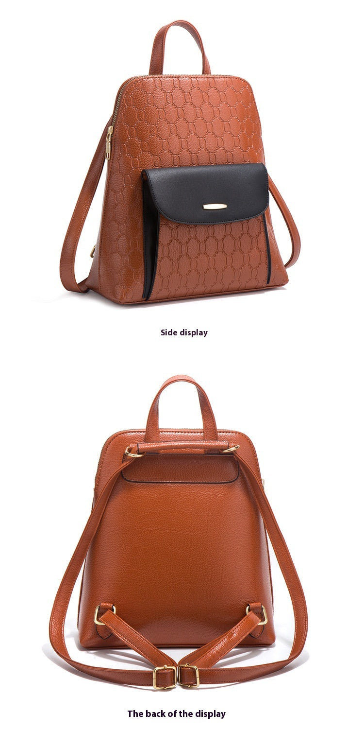 Diagonal Cross Double Shoulder Simple Large Capacity Chain Four Piece Mother's Bag For Women