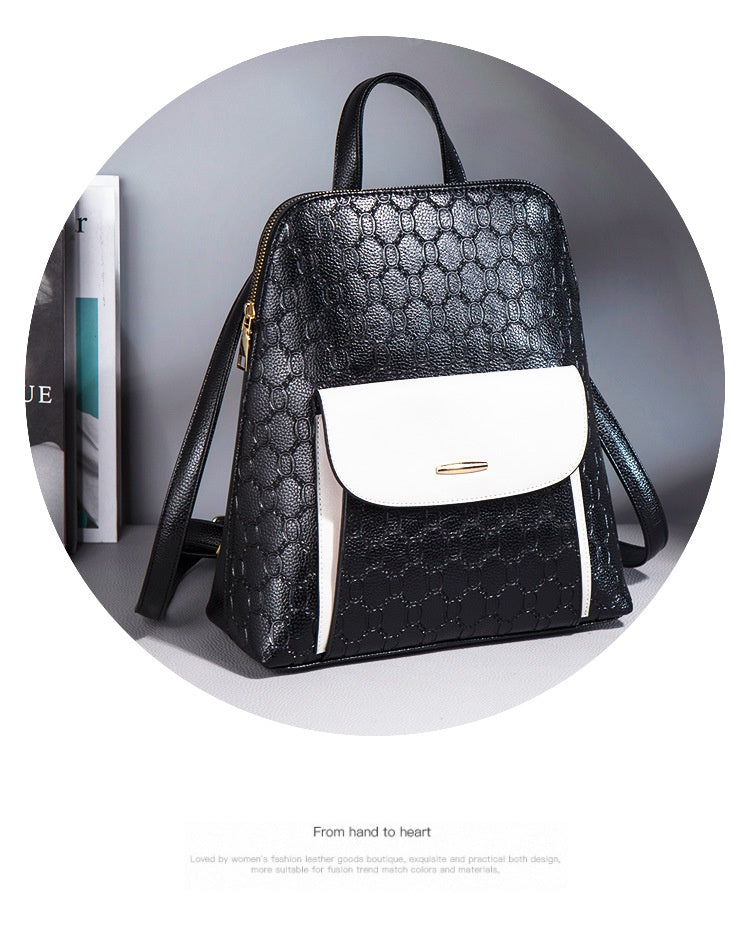 Diagonal Cross Double Shoulder Simple Large Capacity Chain Four Piece Mother's Bag For Women