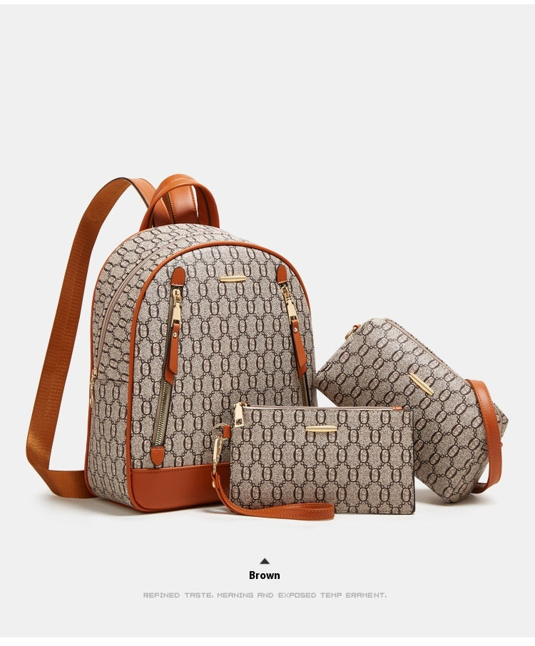 Trends Slingbackpack Three-use Women Bag Multipurpose Backpack Three-piece Set