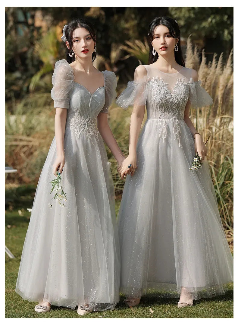 Dress Sisters Dress Female Gray Slim Fit Girlfriend Clothes