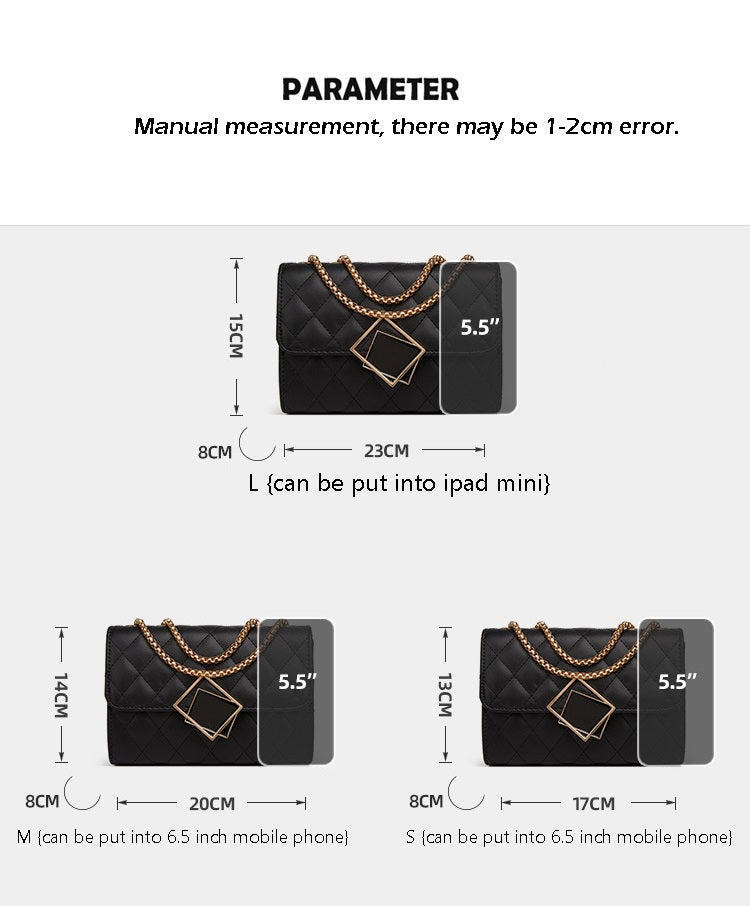Summer Women's Luxury Vintage  Small Square Crossbody Handbag
