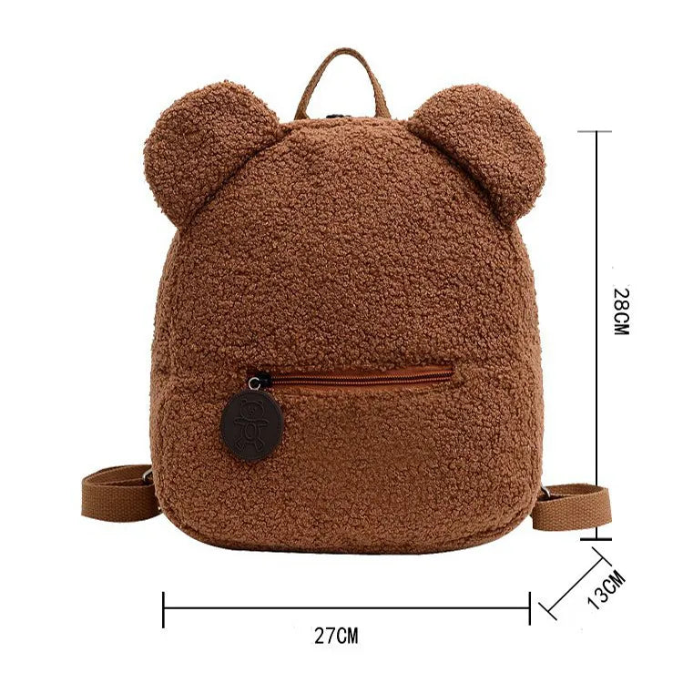 Bear Backpacks Portable Children Travel Shopping Rucksacks Women's Cute Bear Shaped Shoulder Backpack