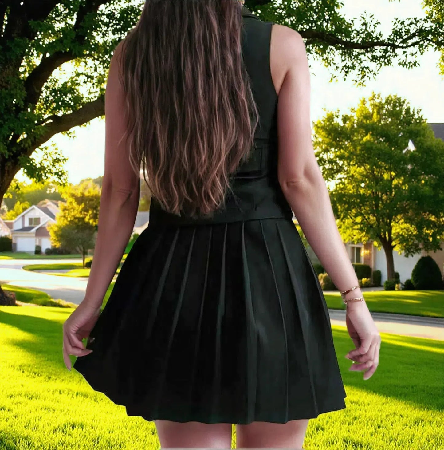 Women's Sleeveless Large Lapel Fashion Casual Set Two-piece Suit