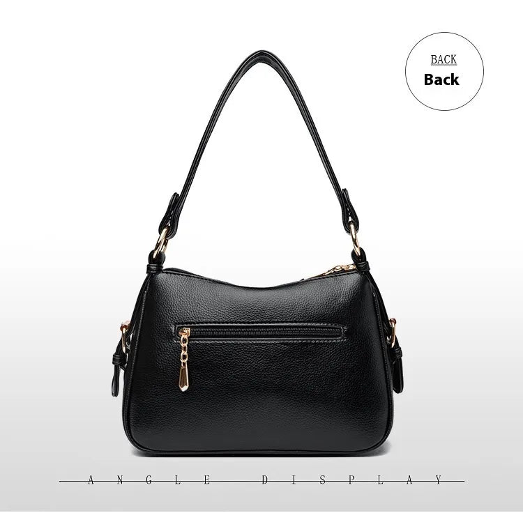 Soft Leather Textured Ethnic Style Simple Versatile Large Capacity Shoulder Messenger Bag