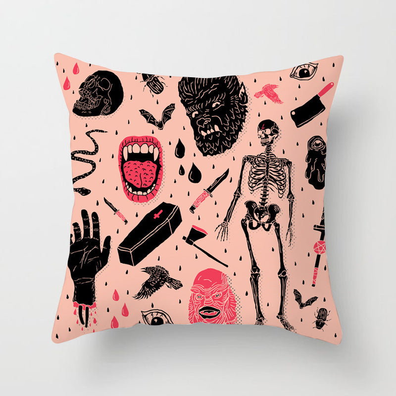 Halloween pillowcase black and white