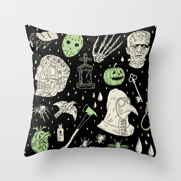 Halloween pillowcase black and white