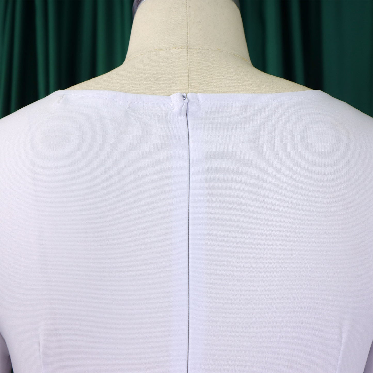 Women's Bodycon Pencil Dress Round Neck 3 /4 th Sleeve Peplum Office Dress - Free USA Shipping