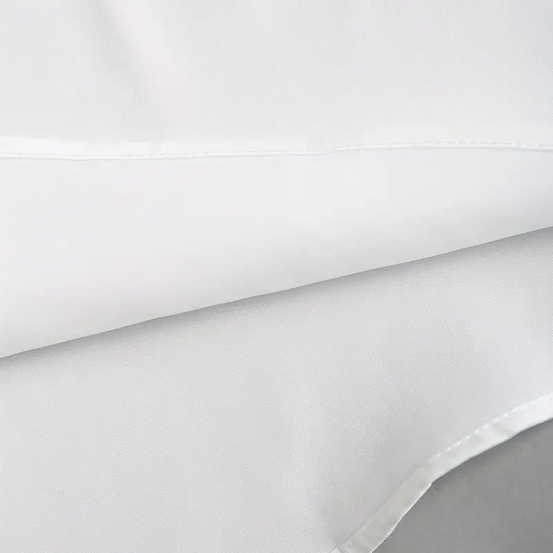 Women's Elegant Long Sleeve Blouse - Solid Color Lapel Top With Ruched Chest Detail Office & Casual Wear For Spring Fall