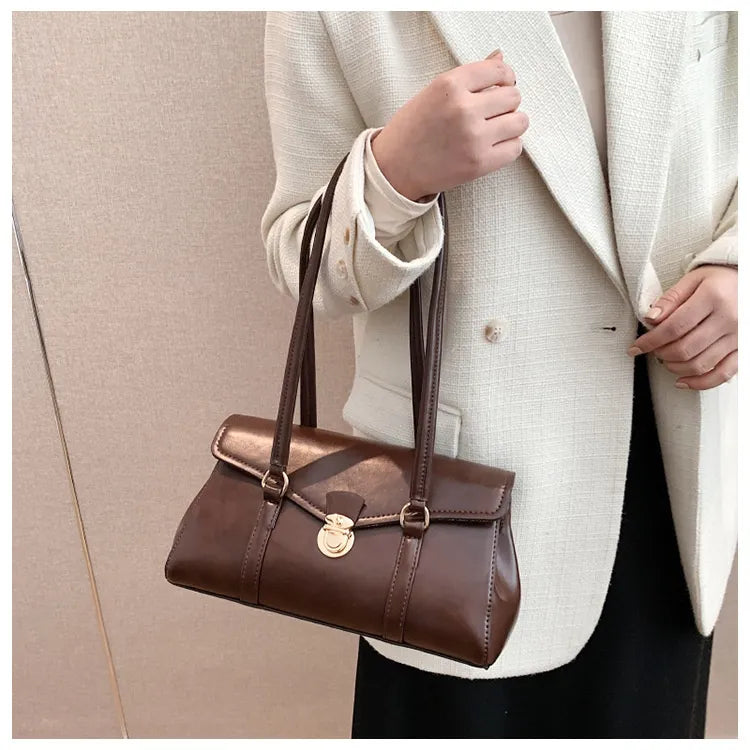 Retro High-grade Underarm Document Tote Bag Women