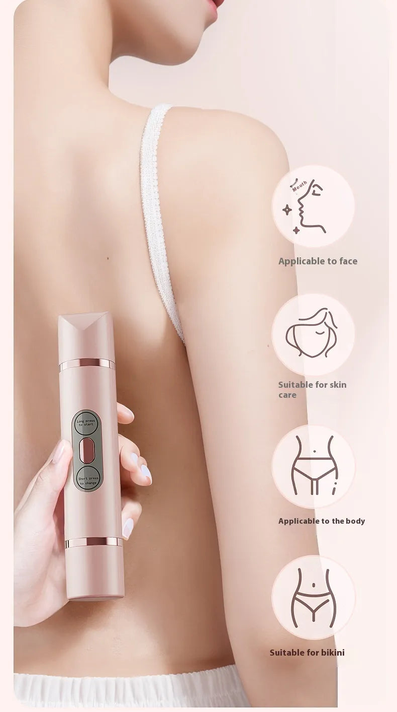 Dual-Head Electric Shaver Painless Women's Epilator Bikini Hair Removal Device Automatic Hair Trimmer Underarm Facial Lips Leg