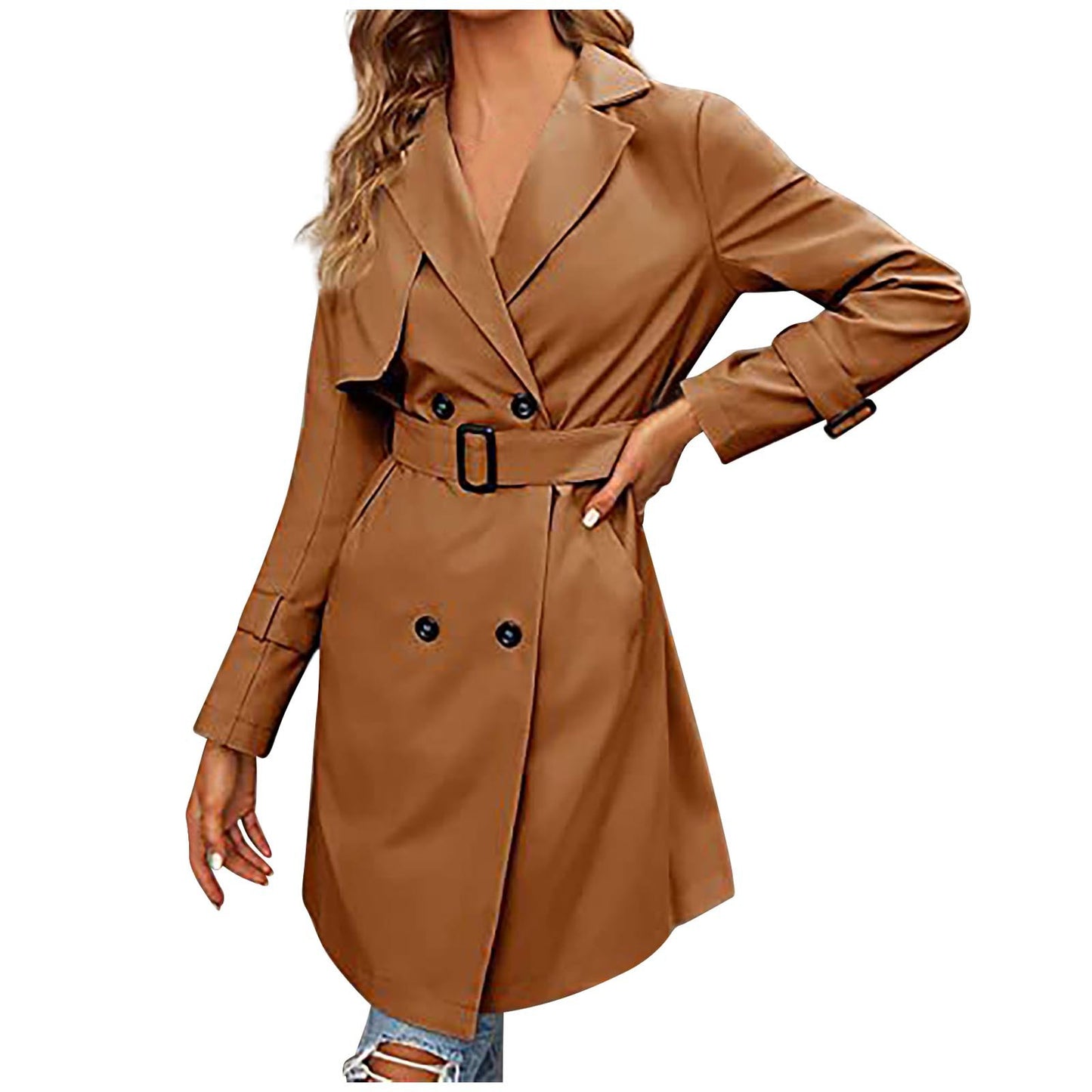 Women's Double-row Slim Fit Coat Overcoat