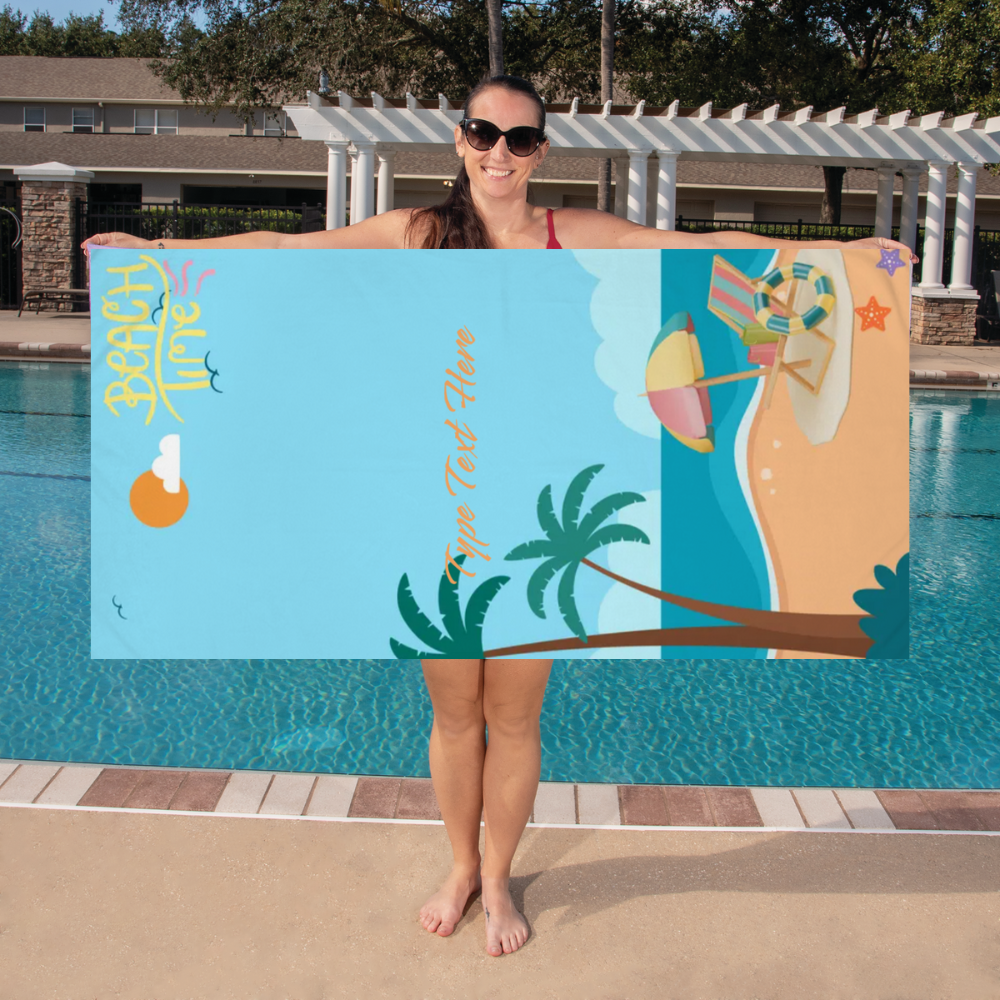 Bath Towel - Personalize With Beach Themes