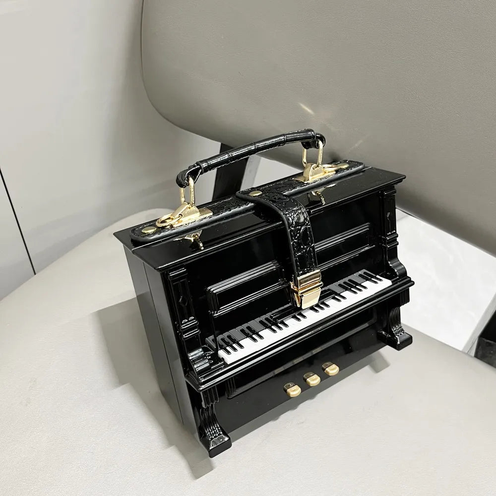 Piano Acrylic Box Shoulder Crossbody Bag