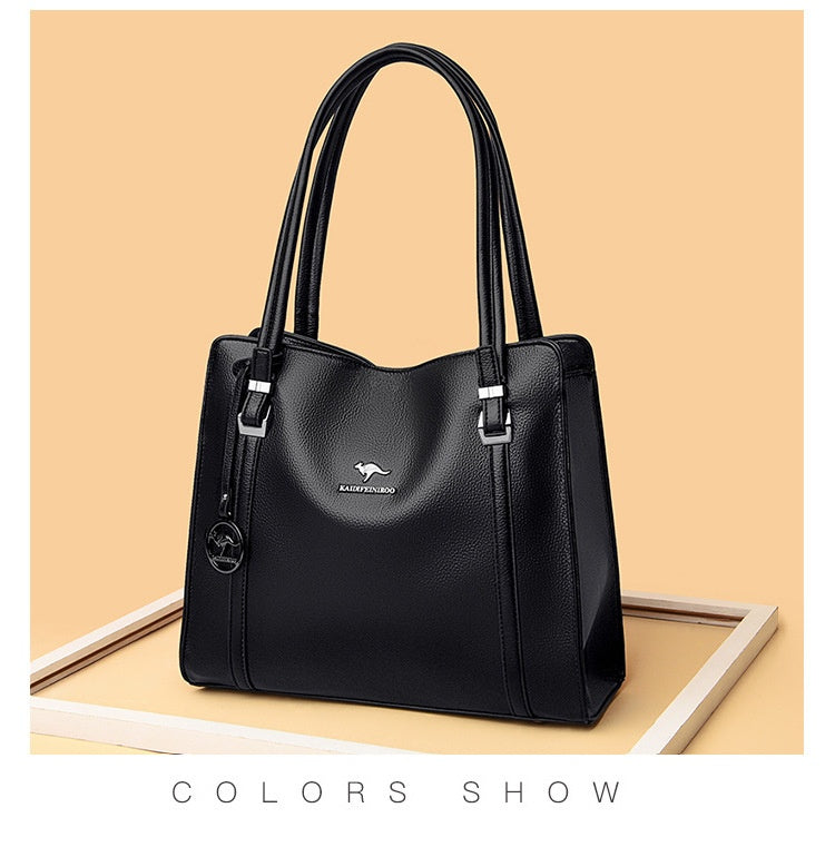Kangaroo Leather Large Capacity Fashion Soft Leather Shoulder Bag