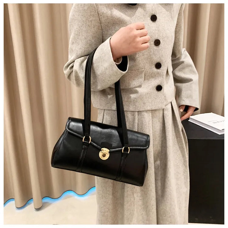 Retro High-grade Underarm Document Tote Bag Women