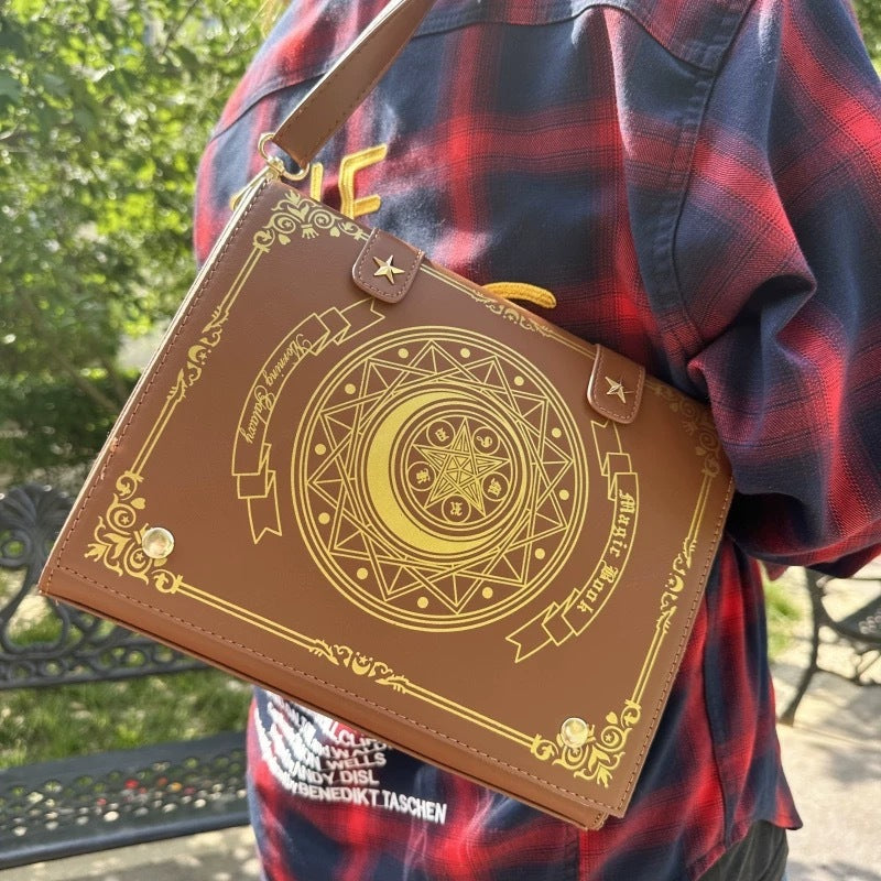 Japanese-style Retro Magic Book Shoulder Bag