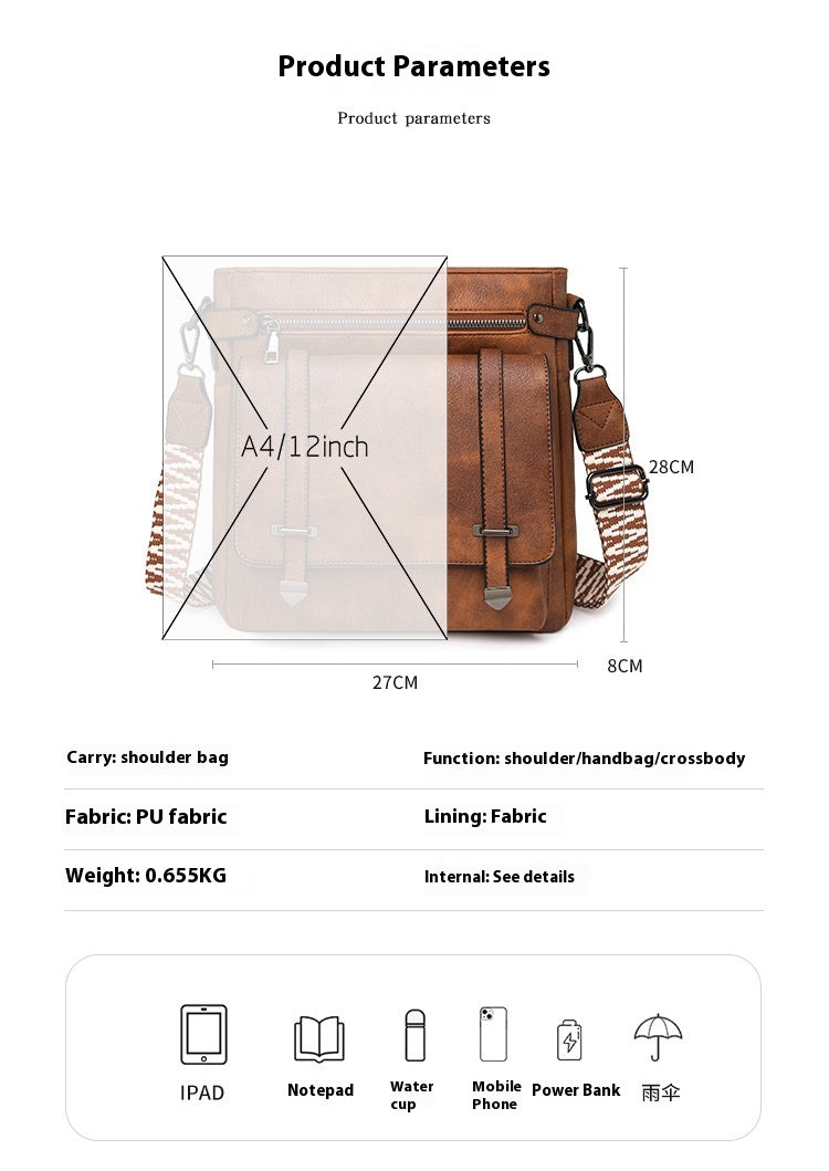 Women's Shoulder Personality Large Capacity Multi-pocket Bucket Bag