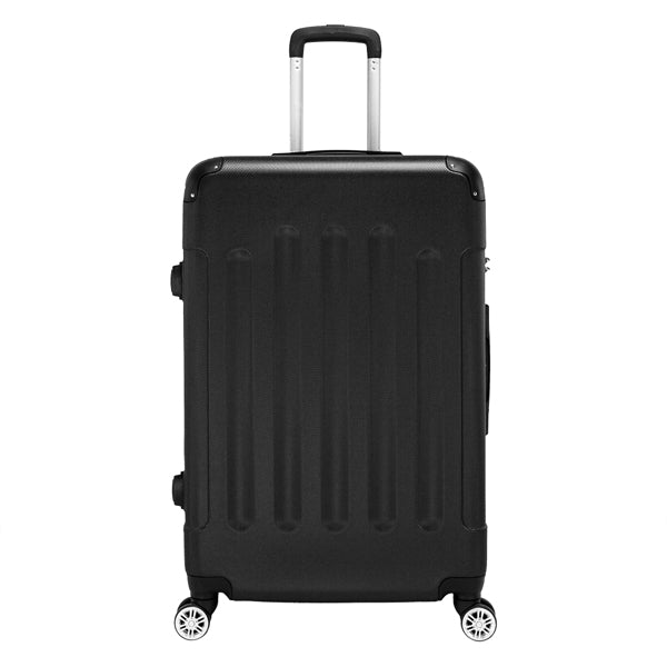 3-in-1 ABS Trolley Case 20 Inches-24 Inches-28 Inches Black  - FREE USA SHIPPING